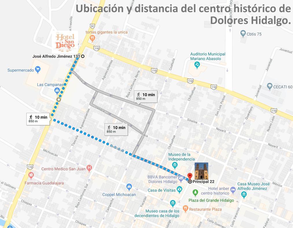 Hotel San Diego Dolores Hidalgo Esterno foto
